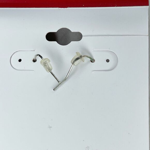 Glitter Rudolph Reindeer Christmas Dangle Earrings Pierced Pair - Picture 4 of 7